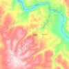 Mapa topográfico Yungui, altitud, relieve