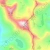 Mapa topográfico Mount Darwin, altitud, relieve