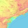 Mapa topográfico Jardim Europa, altitud, relieve