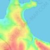 Mapa topográfico Kerliezec, altitud, relieve