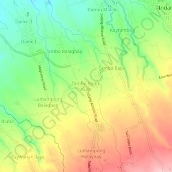 Mapa topográfico Tambo Munti Kulit, altitud, relieve