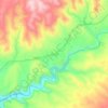 Mapa topográfico Ghoufi, altitud, relieve