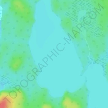 Mapa topográfico Lac Beaumesnil, altitud, relieve