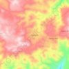 Mapa topográfico Ojojona, altitud, relieve