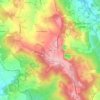 Mapa topográfico Airas, altitud, relieve