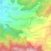Mapa topográfico Tengah, altitud, relieve