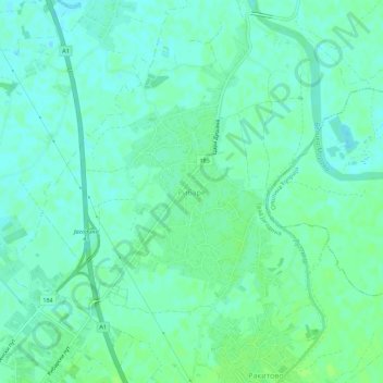 Mapa topográfico Ribare, altitud, relieve
