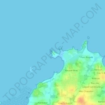 Mapa topográfico Le Gouffre, altitud, relieve