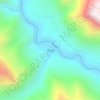 Mapa topográfico Hanamur, altitud, relieve