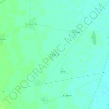 Mapa topográfico Padola, altitud, relieve