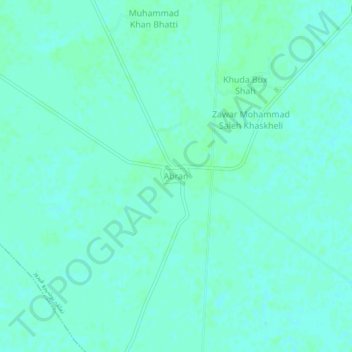 Mapa topográfico Abran, altitud, relieve