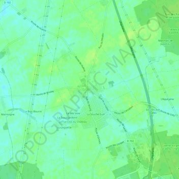 Mapa topográfico Le Bourg, altitud, relieve