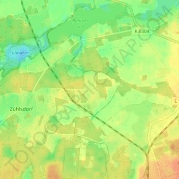 Mapa topográfico Fuchswinkel, altitud, relieve