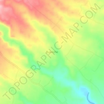 Mapa topográfico Bulolohe, altitud, relieve