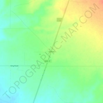 Mapa topográfico Stanley, altitud, relieve