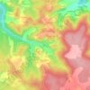 Mapa topográfico Cadouin, altitud, relieve