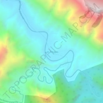 Mapa topográfico Las Tinajas, altitud, relieve