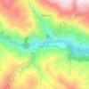 Mapa topográfico Paucona, altitud, relieve