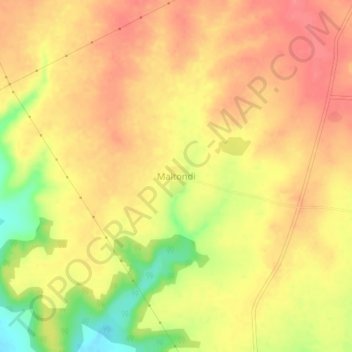Mapa topográfico Maltondi, altitud, relieve
