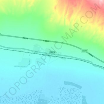 Mapa topográfico Keke, altitud, relieve