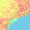 Mapa topográfico Rio Acima, altitud, relieve