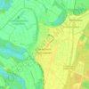 Mapa topográfico Linkenheim-Hochstetten, altitud, relieve