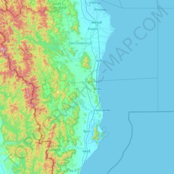 Mapa topográfico Hin Lek Fai, altitud, relieve