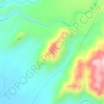 Mapa topográfico الباب, altitud, relieve