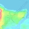 Mapa topográfico Aptera, altitud, relieve