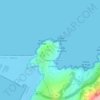 Mapa topográfico Langosteira, altitud, relieve