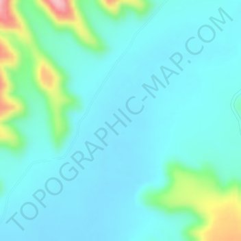Mapa topográfico Burk'A Shet', altitud, relieve