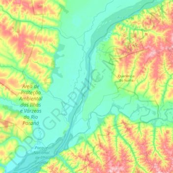 Mapa topográfico Ilha Santa Maria, altitud, relieve