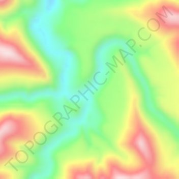 Mapa topográfico Kenne, altitud, relieve