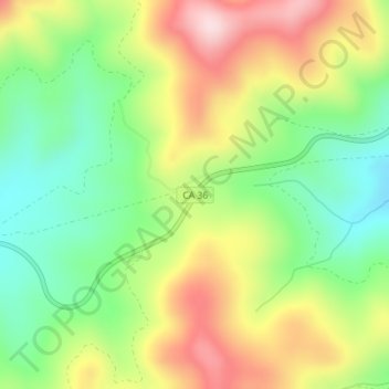 Mapa topográfico Fredonyer Pass, altitud, relieve