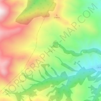 Mapa topográfico Uzi, altitud, relieve