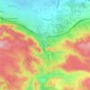 Mapa topográfico La Pégoulière, altitud, relieve