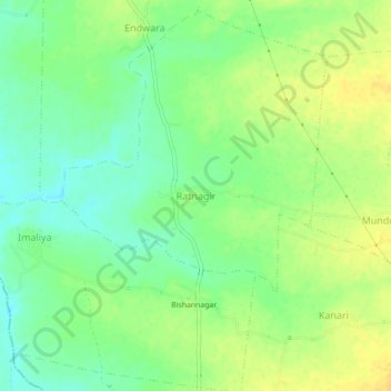 Mapa topográfico Ratnagir, altitud, relieve