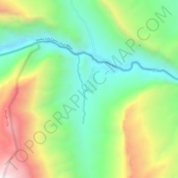 Mapa topográfico Ab Malakh, altitud, relieve
