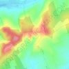 Mapa topográfico Les Coulomiers, altitud, relieve