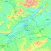 Mapa topográfico Jiangzhou, altitud, relieve