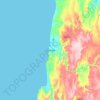 Mapa topográfico Sumbe, altitud, relieve