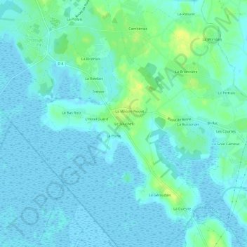 Mapa topográfico Le Souchet, altitud, relieve