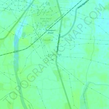 Mapa topográfico Kasimchak, altitud, relieve