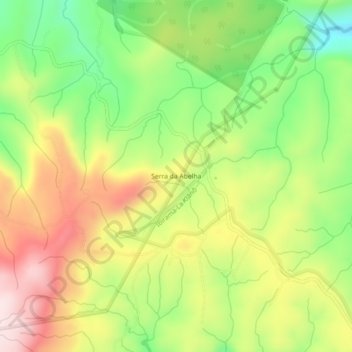 Mapa topográfico Serra da Abelha, altitud, relieve