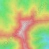 Mapa topográfico Churdhar, altitud, relieve