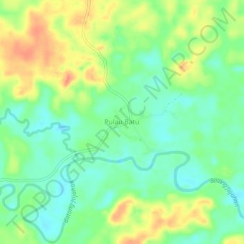 Mapa topográfico Pulau Batu, altitud, relieve