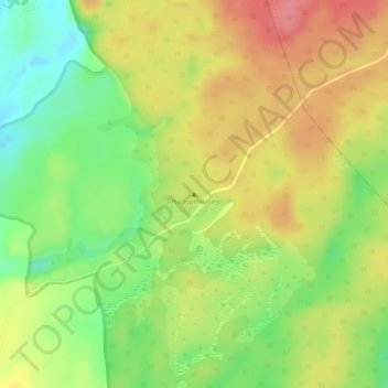 Mapa topográfico Toba Supervolcano, altitud, relieve