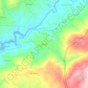 Mapa topográfico Ormeche, altitud, relieve