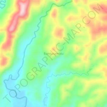 Mapa topográfico Bambalamotu, altitud, relieve