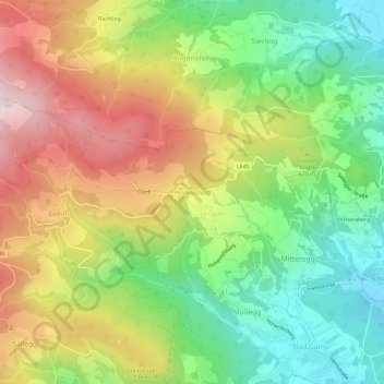 Mapa topográfico Hohenfeld, altitud, relieve